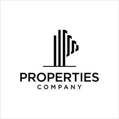 P letter logo property company