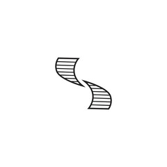 Stair letter S interior architecture vector logo design
