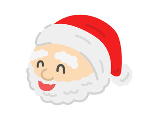 笑顔のサンタクロースの顔のイラスト