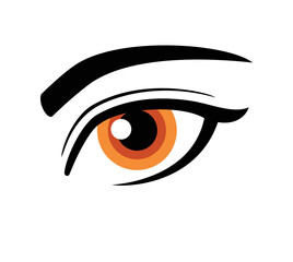 Simple beautiful female human eye icon