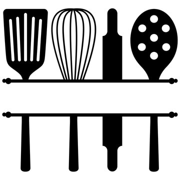 Kitchen Split Monogram Svg