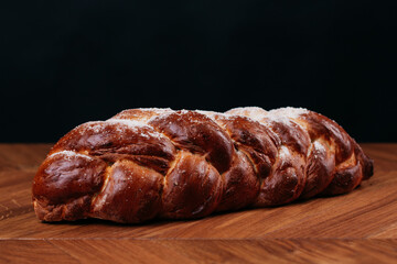 Assortment of baked bread on table. High quality photo
