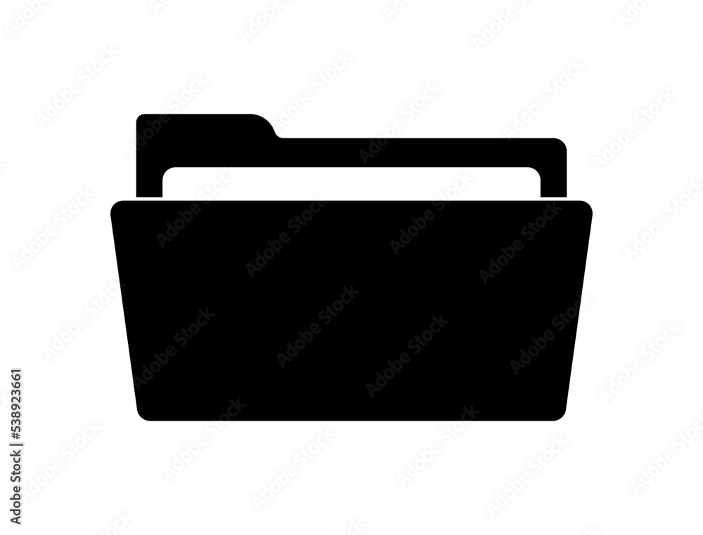 Poster folder icon. file of computer. document and portfolio for business. flat design of office symbol. si
