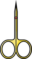 Fototapeta premium Scissors lineal flat icon