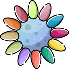 Palette lineal flat icon