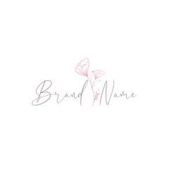 Flower yoga meditation life coach salon beauty vector logo design