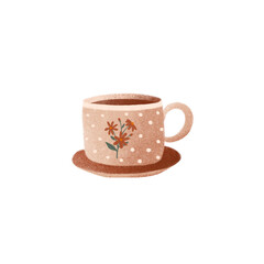 Tea Cup Hand drawn Illustration