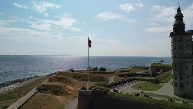 Kronborg Royal Danish Flag - Drone