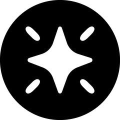 Shining star  button. Starry Sky