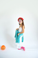 halloween pintura fantasia criança feliz 