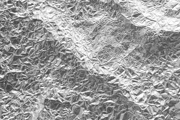silver rough wrinkle foil texture. aluminum foil texture background. metal plate