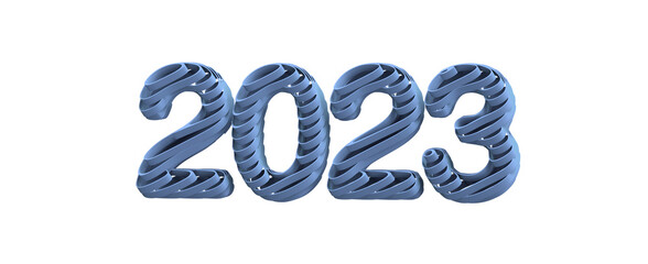 Typography design of 2023 with 3d style design