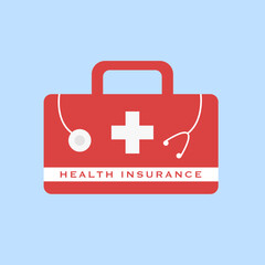 Healthcare insurance card flat illustration