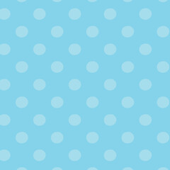 Blue polka dot seamless pattern. Cute texture, background, wallpapers, endless ornament, repeating print. Retro style
