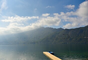 Obraz premium Rive du lac du Bourget