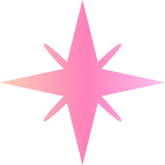 Gradient pink  magic star