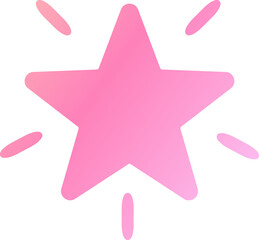 Gradient pink  magic star