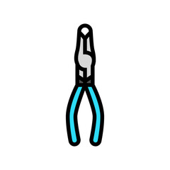 hose grip pliers color icon vector. hose grip pliers sign. isolated symbol illustration