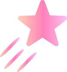 Gradient pink  magic star