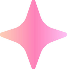 Fototapeta premium Cartoon Pink magic star