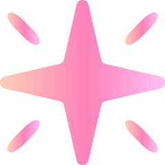 Fototapeta premium Cartoon Pink magic star