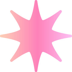 Fototapeta premium Cartoon Pink magic star