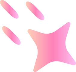 Cartoon Pink magic star