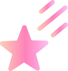 Fototapeta premium Cartoon Pink magic star