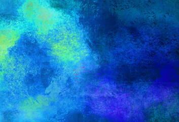 Fototapeta na wymiar 青のバリエーションの靄のようなグランジ