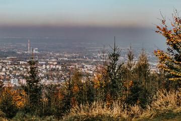 Widok na miasto Bielsko-Biała