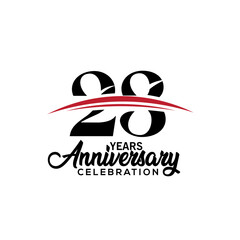 23rd anniversary celebration design template for booklet with red and black colour , leaflet, magazine, brochure poster, web, invitation or greeting card. Vector illustration.
