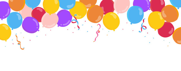 vivid balloon on white background for party banner