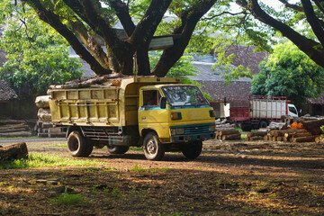 lumber industry with some wood that has been cut