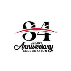 34th anniversary celebration design template for booklet with red and black colour , leaflet, magazine, brochure poster, web, invitation or greeting card. Vector illustration.
