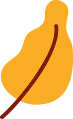 Hand drawn Yellow Leaf llustration