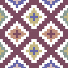 Geometric background retro tone for wrapping fabric print Seamless pattern 