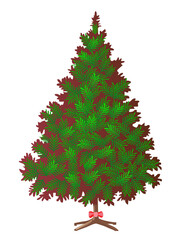 Christmas tree isolated on white