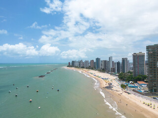 Aerial view of Candeias beach in Jaboat&atilde;o dos Guararapes city, Pernambuco, Brazil.