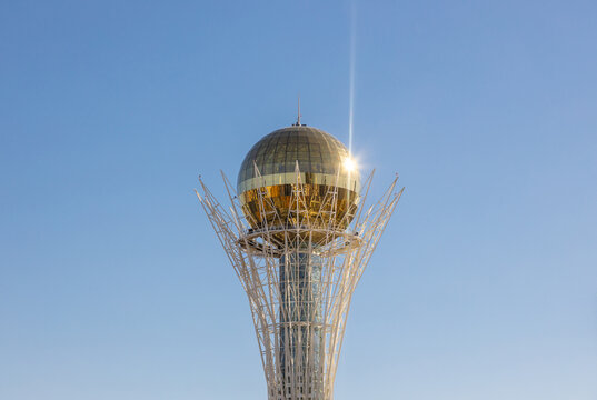 October 15, 2022 Astana, Republic of Kazakhstan: Landmark of the city Monument Astana Baiterek