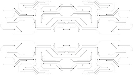 Gray and white technology background image Line design for communication connections in digital systems Hi-tech technology pattern
