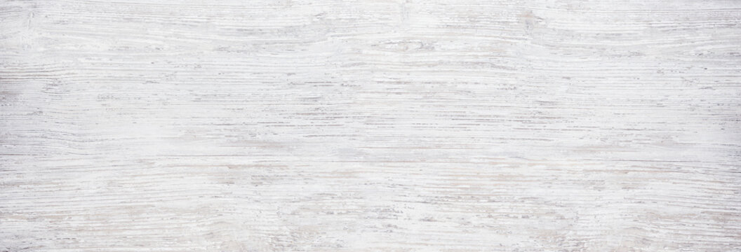 Light grey vintage wood texture, panorama format. 