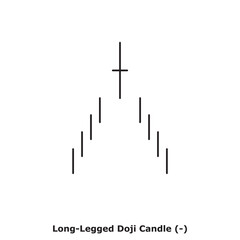 Long-Legged Doji Candle (-) White & Black - Round