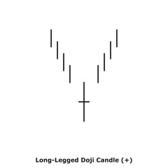 Long-Legged Doji Candle (+) White & Black - Round