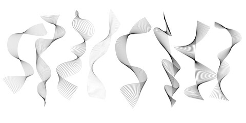 Set abstract lines, waves. Design templates for cover, postcard certificate, document, business. Vector geometric backgrounds.