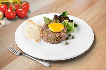 Tasty fresh salad dish, healthy food.