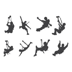 zipline silhouette set