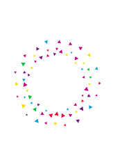 Happy Geometric Top Vector White Background.