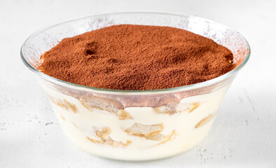Portion of tiramisu