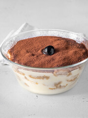 Portion of tiramisu