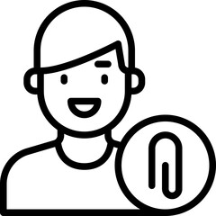 Attach outline icon